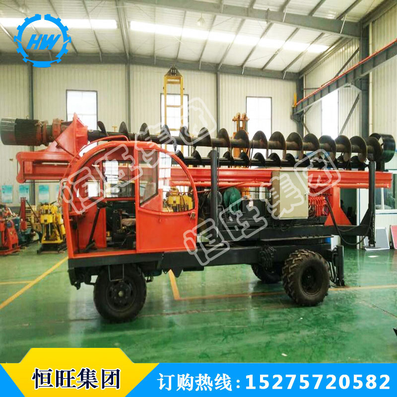 供應裝載式螺旋打樁機  輪式打樁機  質(zhì)保一年